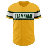 Maillot de baseball personnalisé authentique vert et blanc Maillot de baseball personnalisé authentique vert et blanc