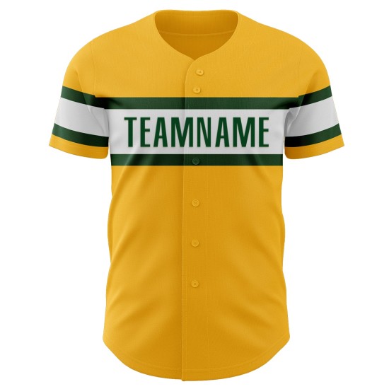 Maillot de baseball personnalisé authentique vert et blanc Maillot de baseball personnalisé authentique vert et blanc