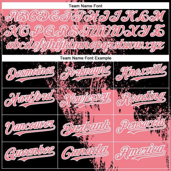 Motif de baseball rose au pinceau, maillot 3D noir et blanc authentique, personnalisé, trait abstrait moyen Motif de baseball rose au pinceau, maillot 3D noir et blanc authentique, personnalisé, trait abstrait moyen