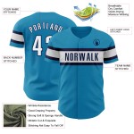 Maillot de baseball authentique des Panthers blanc et bleu marine, personnalisé, bleu Maillot de baseball authentique des Panthers blanc et bleu marine, personnalisé, bleu