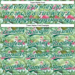 Motif Flamingo Kelly Blanc et Design Hawaii Baseball Feuilles Vertes Authentique Jersey Palm Animal Personnalisé 3D Motif Flamingo Kelly Blanc et Design Hawaii Baseball Feuilles Vertes Authentique Jersey Palm Animal Personnalisé 3D