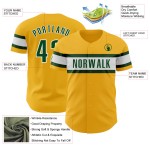 Maillot de baseball personnalisé authentique vert et blanc Maillot de baseball personnalisé authentique vert et blanc