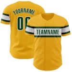 Maillot de baseball personnalisé authentique vert et blanc Maillot de baseball personnalisé authentique vert et blanc