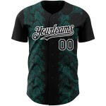 Maillot de baseball personnalisé 3D motif animal authentique, vert et blanc, motif serpent, noir minuit Maillot de baseball personnalisé 3D motif animal authentique, vert et blanc, motif serpent, noir minuit