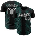 Maillot de baseball personnalisé 3D motif animal authentique, vert et blanc, motif serpent, noir minuit Maillot de baseball personnalisé 3D motif animal authentique, vert et blanc, motif serpent, noir minuit