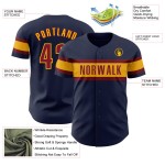 Maillot de baseball authentique personnalisé cramoisi-or bleu marine Maillot de baseball authentique personnalisé cramoisi-or bleu marine