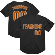 Maillot de baseball authentique Texas Orange-Gris, noir, personnalisé, rétro, en maille