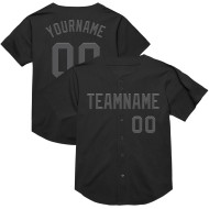 Maillot de baseball authentique en maille grise et noire
