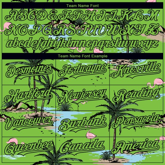 Maillot de baseball 3D motif tropical authentique avec arbres verts et néon, palmiers hawaïens noirs Maillot de baseball 3D motif tropical authentique avec arbres verts et néon, palmiers hawaïens noirs